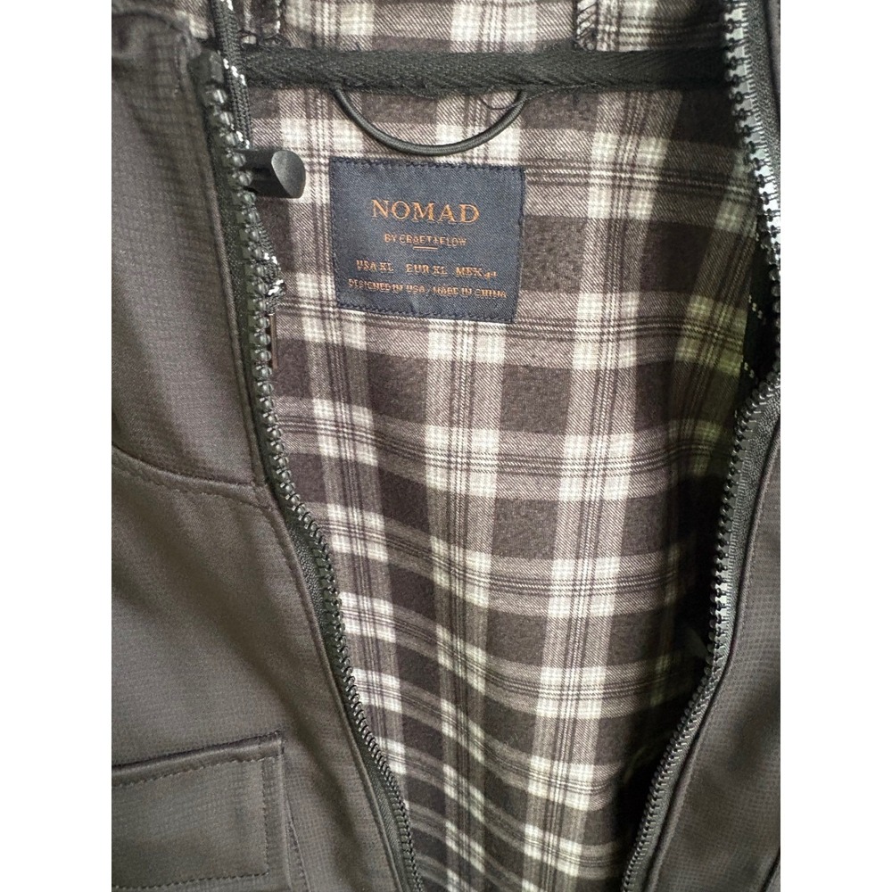 NOMAD by CRAFTFLOW Black Plaid Lined Hooded Jacket Style E THEO MN XL - Picture 4 of 14